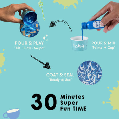 DIY Fluid Art Coaster Painting Kit for Adults