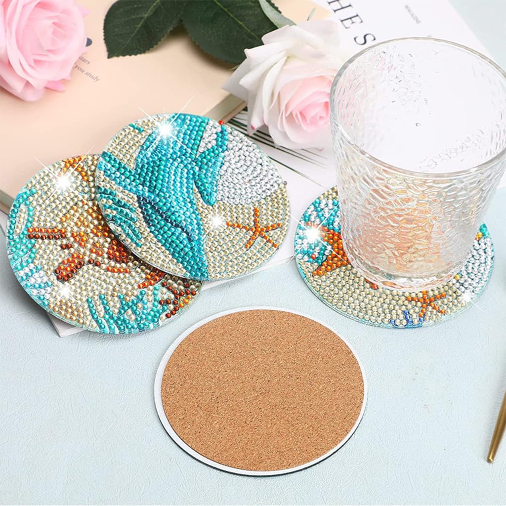 8 Pcs Diamond Painting Coasters Kits