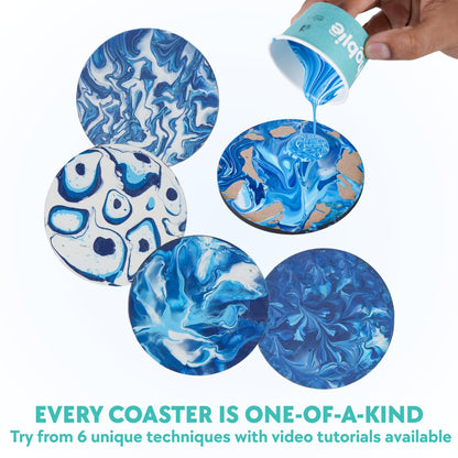 DIY Fluid Art Coaster Painting Kit for Adults